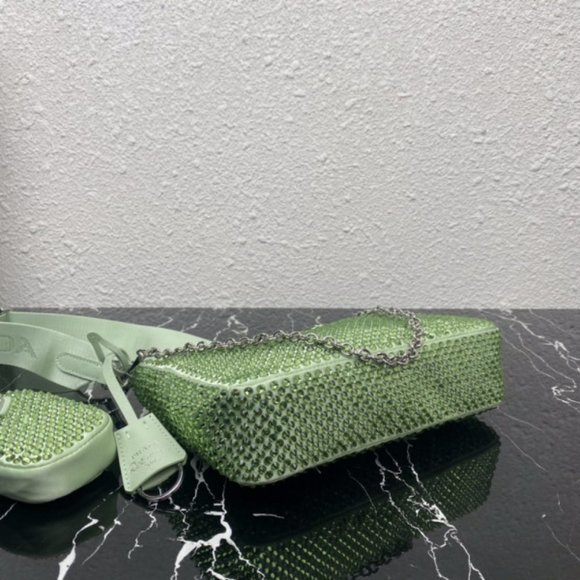 Prada Re-Edition 2005 Satin Bag With Crystals - Picture 3 of 6